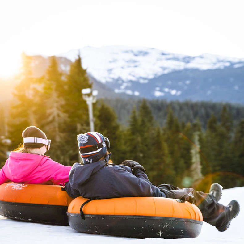 Snow tubing at Mount Washington